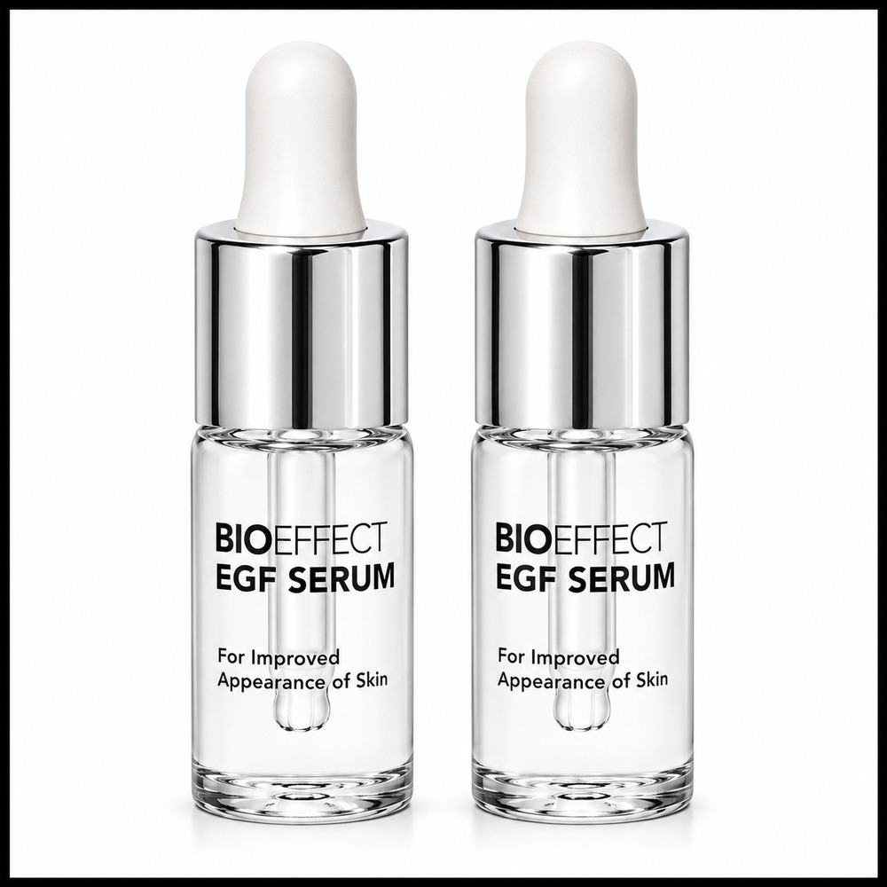 BIOEFFECT EGF Serum Set of 2 Travel Sizes 2.5ml Each Anti-Aging Face Treatment